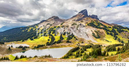Canadian Nature Mountain Landscape Background. Canadian Nature Mountain Landscape Background. 113796282