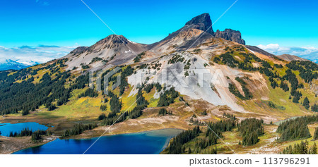 Canadian Nature Mountain Landscape Background. Canadian Nature Mountain Landscape Background. 113796291