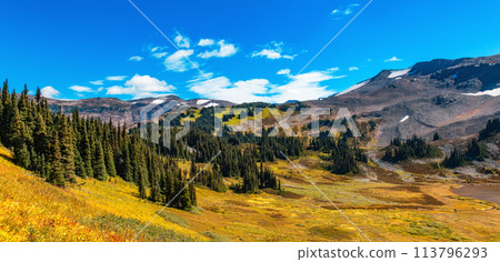 Canadian Nature Mountain Landscape Background. Canadian Nature Mountain Landscape Background. 113796293