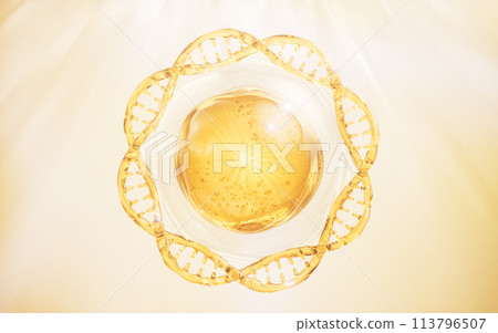 DNA with biology and chemical concept, 3d rendering. 113796507