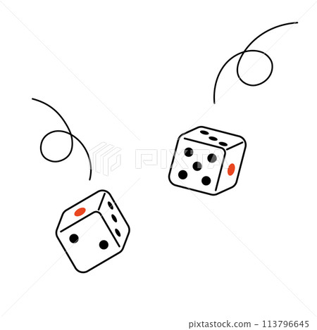 Rolling the dice illustration 113796645