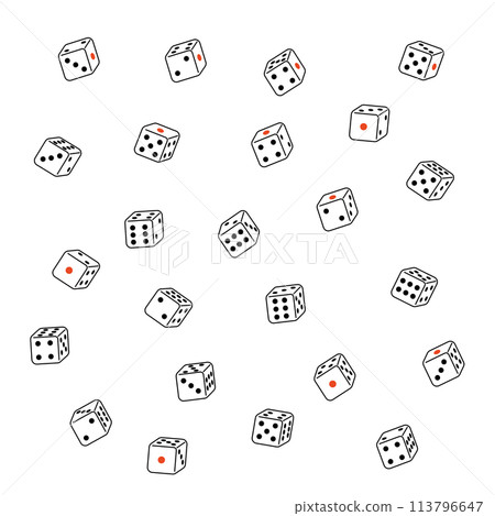 隨機骰子背景的插圖 113796647