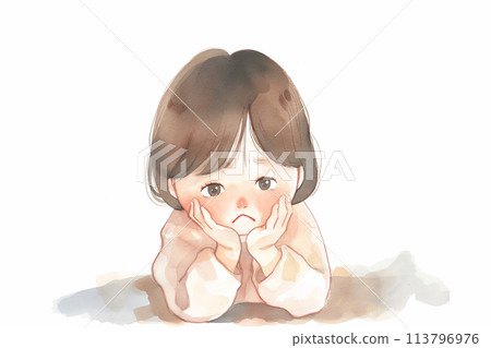 Depressed child 113796976