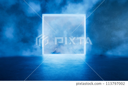 Dark room with smoke effect, 3d rendering. Dark room with smoke effect, 3d rendering. 113797002