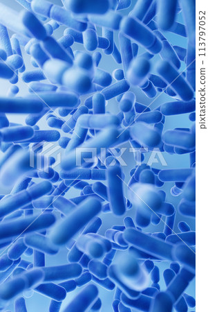 Large groups of germs with blue background, 3d rendering. Large groups of germs with blue background, 3d rendering. 113797052
