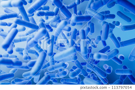 Large groups of germs with blue background, 3d rendering. Large groups of germs with blue background, 3d rendering. 113797054