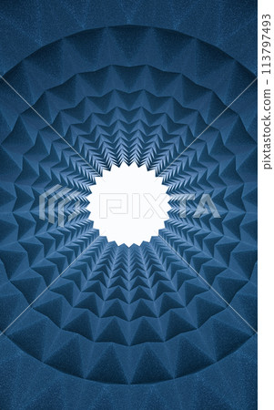 Triangle shape sound-absorbing cotton background, 3d rendering. 113797493