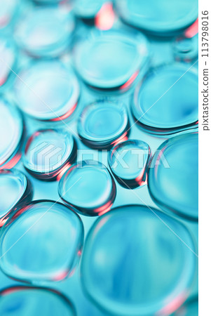 Transparent glass bubbles background, 3d rendering. 113798016