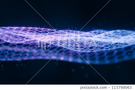 Digital hexagonal graphic background, 3d rendering. 113798063