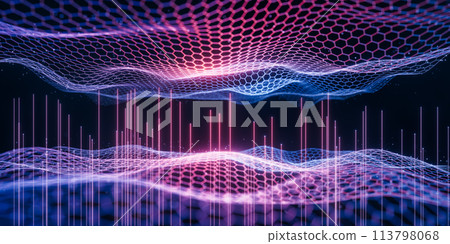 Digital hexagonal graphic background, 3d rendering. Digital hexagonal graphic background, 3d rendering. 113798068