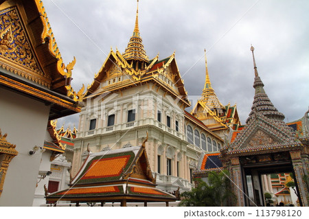 The building of Wat Phra Kaew, also known as the Temple of the Emerald Buddha and Phra Ratchawan, in Bangkok, the capital of Thailand The building of Wat Phra Kaew, also known as the Temple of the Emerald Buddha and Phra Ratchawan, in Bangkok, the capital of Thailand 113798120