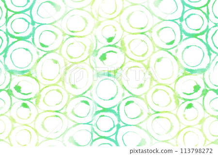 Colorful circles painted with watercolors - Background material - Green Colorful circles painted with watercolors - Background material - Green 113798272