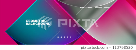 Geometric background with pink, blue, and purple gradient Geometric background with pink, blue, and purple gradient 113798520