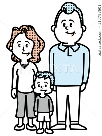 一家三口的插圖 一家三口的插圖 113798601