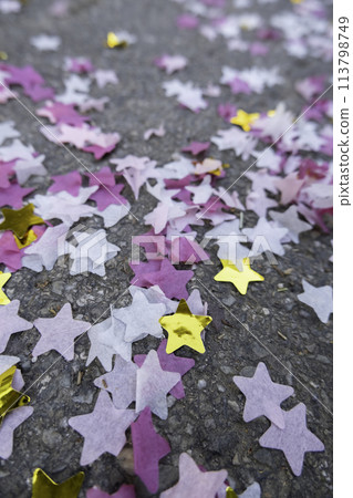 Detail of bright stars at a celebration, party 113798749