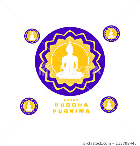 HAPPY BUDDHA PURNIMA vector HAPPY BUDDHA PURNIMA vector 113799445