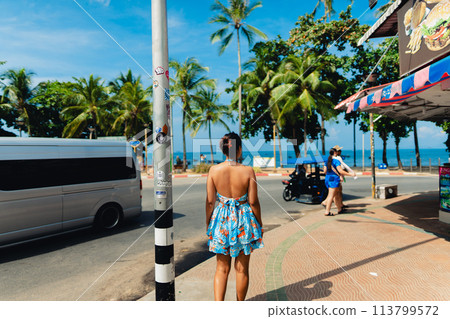 Wander around the promenade and shops along the seaside 113799572