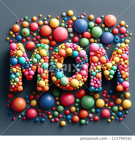 Happy mothers day decoration background,mom text with Generative AI. 113799582