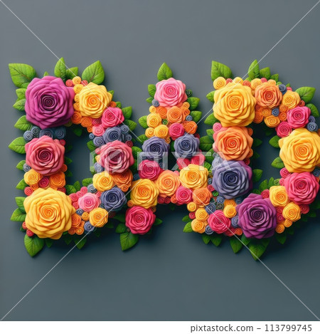 Happy fathers day decoration background,dad text with Generative AI. 113799745