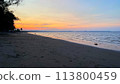Twilight on the side of Lancok beach in North Aceh 113800459