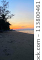 Twilight on the side of Lancok beach in North Aceh 113800461