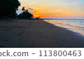 Twilight on the side of Lancok beach in North Aceh 113800463