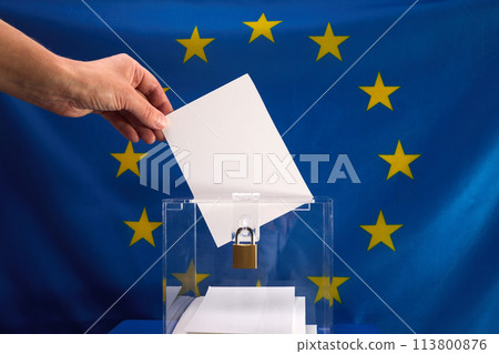 Voting in European Union Election 113800876
