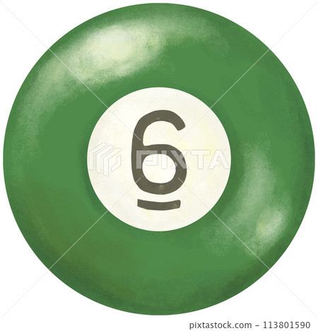 Billiard ball number 6 Billiard ball number 6 113801590