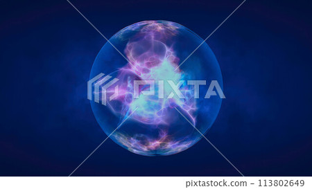 Translucent glass energy futuristic magic round ball liquid plasma sphere. Abstract background. Video in high quality 4k, motion design Translucent glass energy futuristic magic round ball liquid plasma sphere. Abstract background. Video in high quality 4k, motion design 113802649