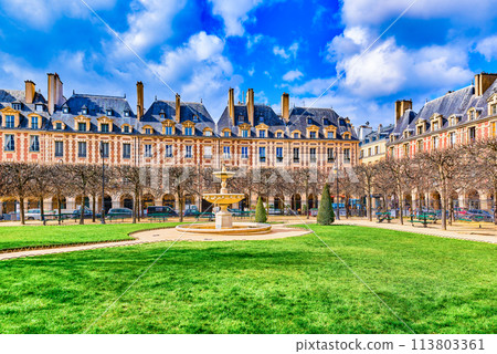 Fabulous Place des Vosges in the heart of Paris. Fabulous Place des Vosges in the heart of Paris. 113803361