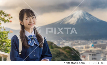 High school girl in uniform High school girl in uniform 113804180