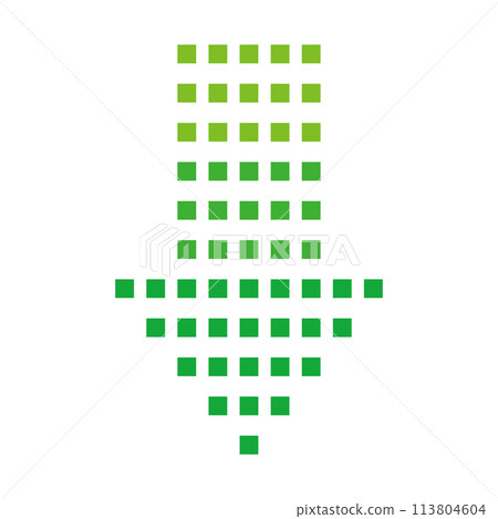 Dot Arrow Icon Green 113804604