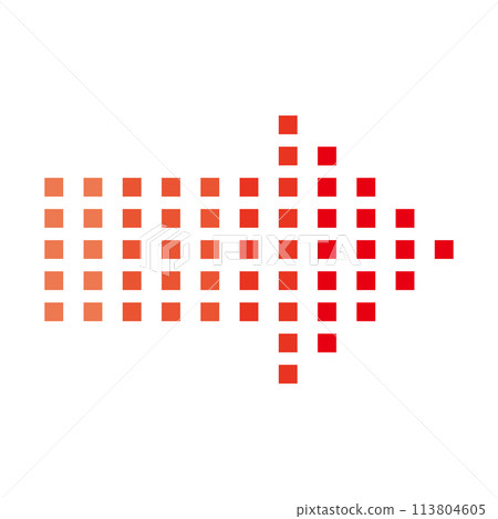 Dot Arrow Icon Red 113804605