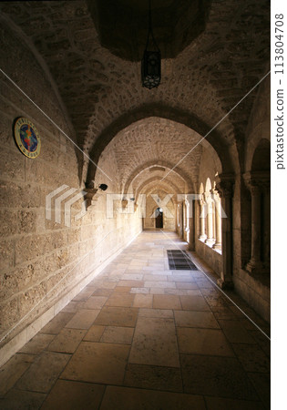 The medieval cloister of the Church of Saint Catherine in Bethlehem, Palestine, Israel The medieval cloister of the Church of Saint Catherine in Bethlehem, Palestine, Israel 113804708