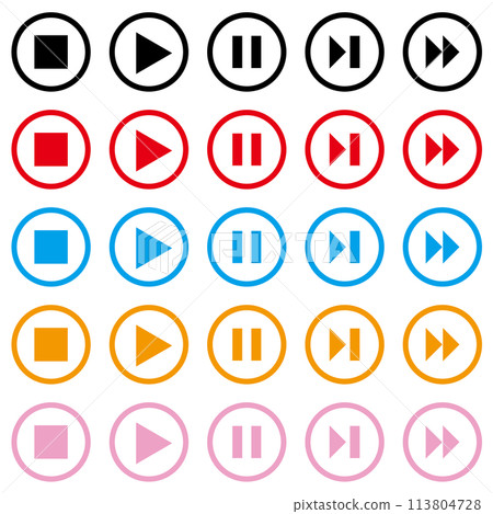 Video icon set 113804728