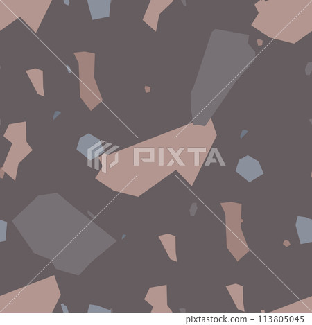 Terrazzo imitation seamless pattern. Realistic marble texture with stone fragments Terrazzo imitation seamless pattern. Realistic marble texture with stone fragments 113805045