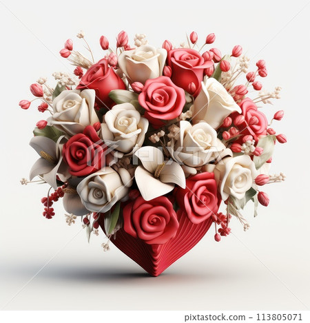 Wedding bridal bouquet of roses. isolated Wedding bridal bouquet of roses. isolated 113805071