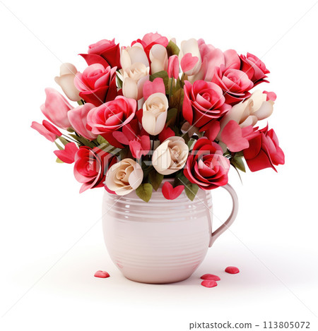 Wedding bridal bouquet of roses. isolated Wedding bridal bouquet of roses. isolated 113805072