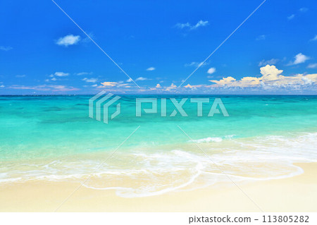 Okinawa Miyakojima Summer blue sky and sea 113805282