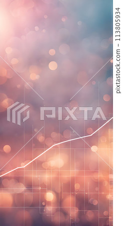 An abstract composition featuring financial technology elements with soft-focused bokeh and selective elements 113805934
