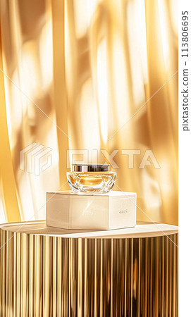 Face cream moisturiser, golden skincare and bodycare product on gold background, spa and organic beauty cosmetics for natural skin care routine Face cream moisturiser, golden skincare and bodycare product on gold background, spa and organic beauty cosmetics for natural skin care routine 113806695