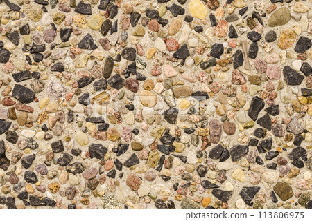 Pattern texture brown stones pebbles 113806975