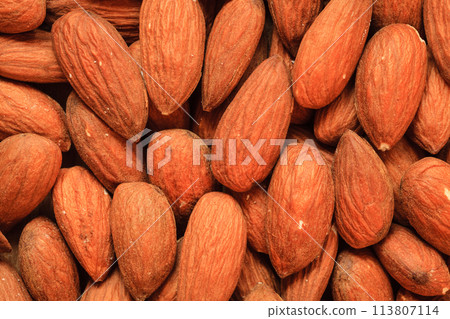 Almonds as food background 113807114