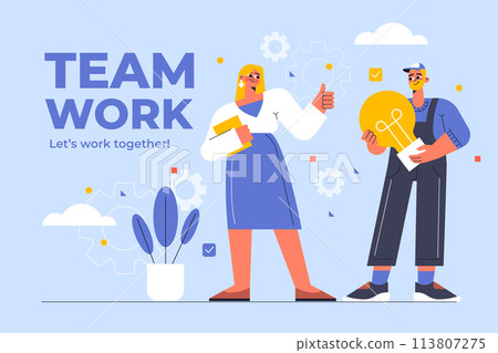 Teamwork background 113807275