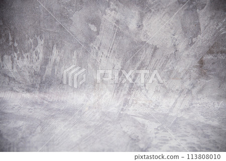 Small glass jars for sauce, jam on gray background . space for your text 113808010
