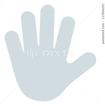 Silhouette model palm people of hand icon gesture on white background, perfect for a logo or symbol, warning sign 113808201