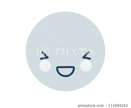 Blue laughing round Emoji Icon. Object Symbol flat Vector Art. Cartoon element for web design, poster, greeting card Blue laughing round Emoji Icon. Object Symbol flat Vector Art. Cartoon element for web design, poster, greeting card 113808202