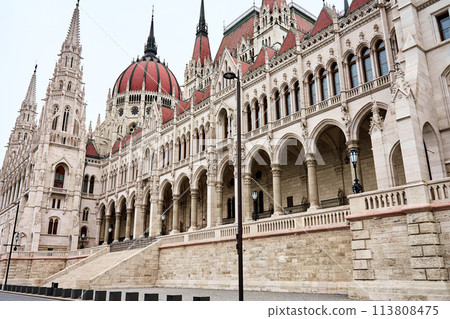 Detailed View of Budapest Parliament. Historical architecture 113808475