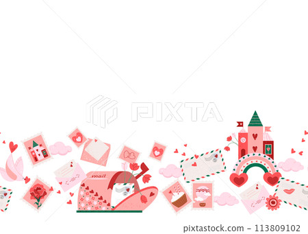 Valentines day composition 113809102