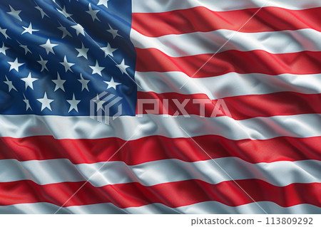4th of July concept - American flag 113809292